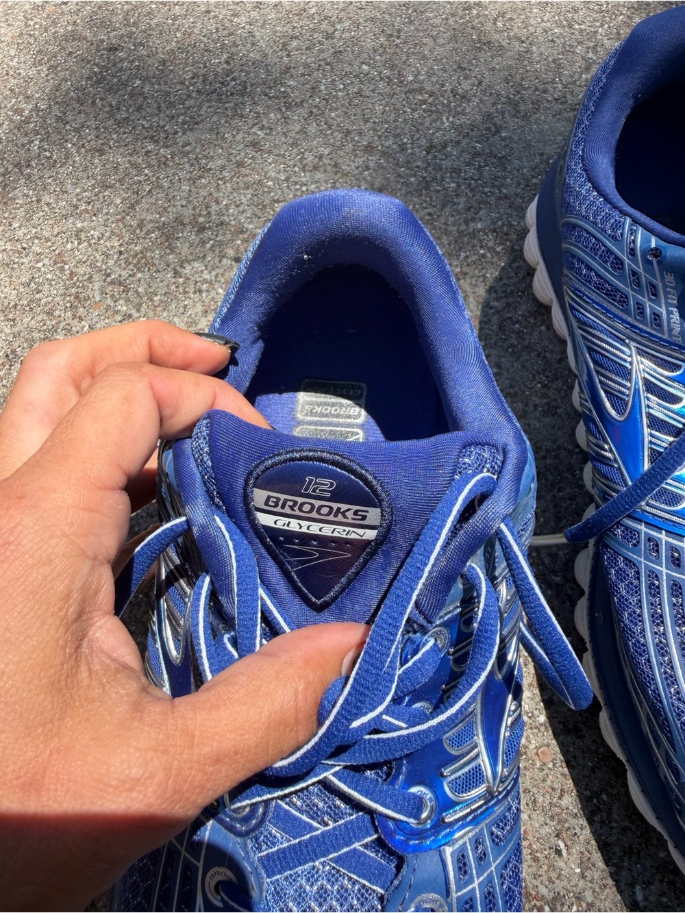 Brooks Men's Royal Blue Lace-Up Running Shoes - Picture 3 of 4
